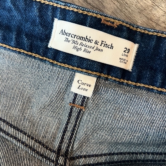 Abercrombie and fitch curve love vent hem 90s relaxed jeans 29 - Picture 13 of 14